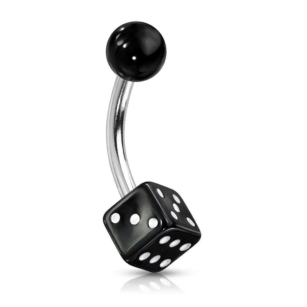 Lady Luck  Dice 316L Surgical Steel Belly Button Rings