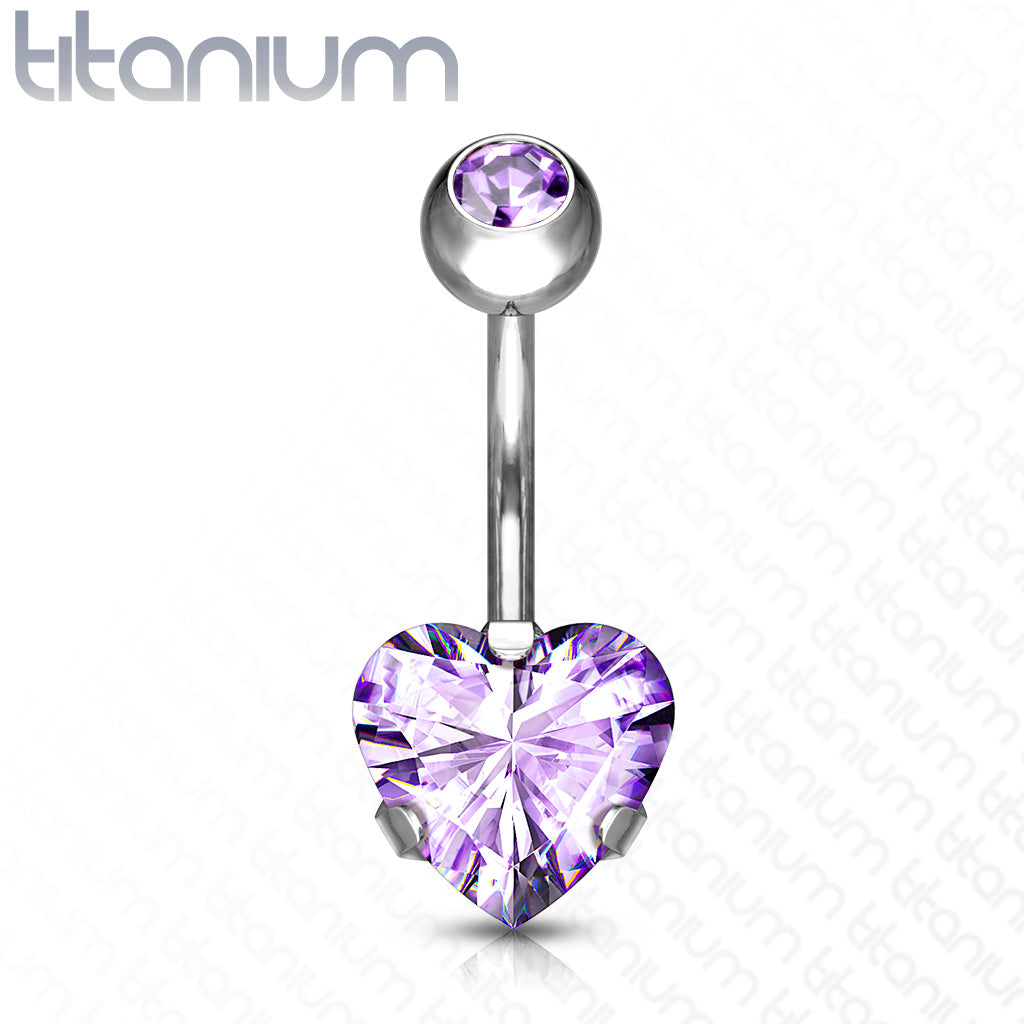 Double Gemmed Solitaire Round Cz Prong Set 316L Surgical Steel Navel Ring