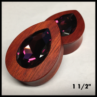 Bloodwood Swarovski Large Amethyst Teardrop