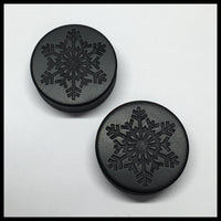 Ebony Snowflakes Round Plugs