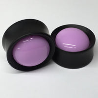 Ebony Lilac Round Plugs