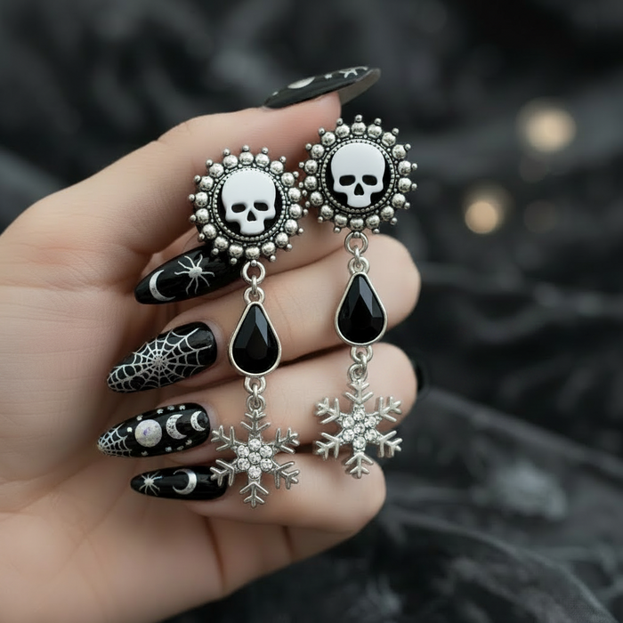 Snowflake Skull  Dangle Plugs