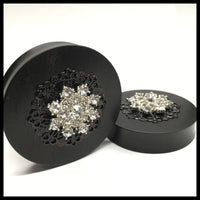 Ebony Snowflake Round Plugs