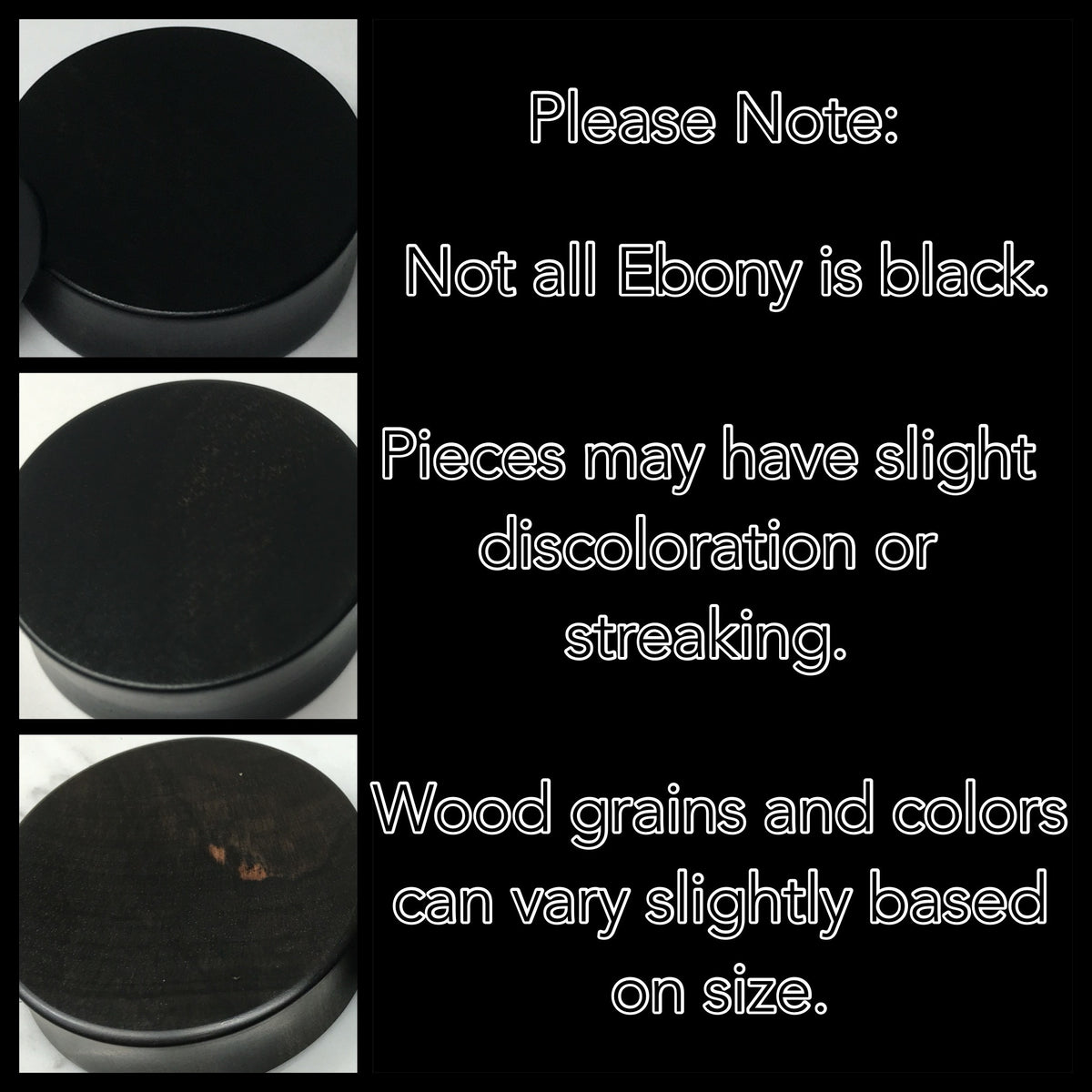 Ebony Black on Black Pin Up Round Plugs