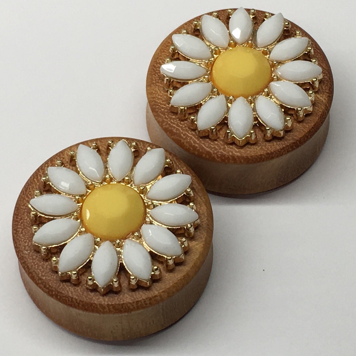 Osage Orange Sunflower Round Plugs