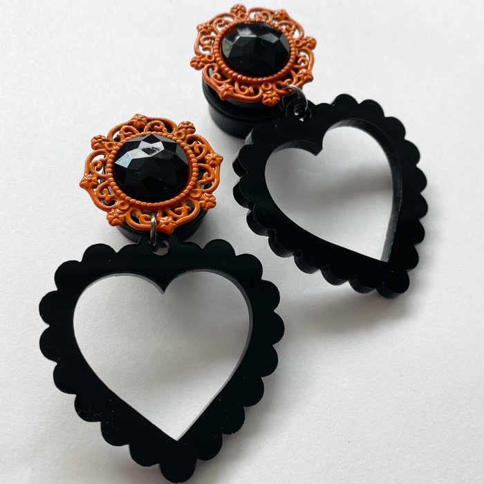 Halloween Sweetheart Dangle Plugs