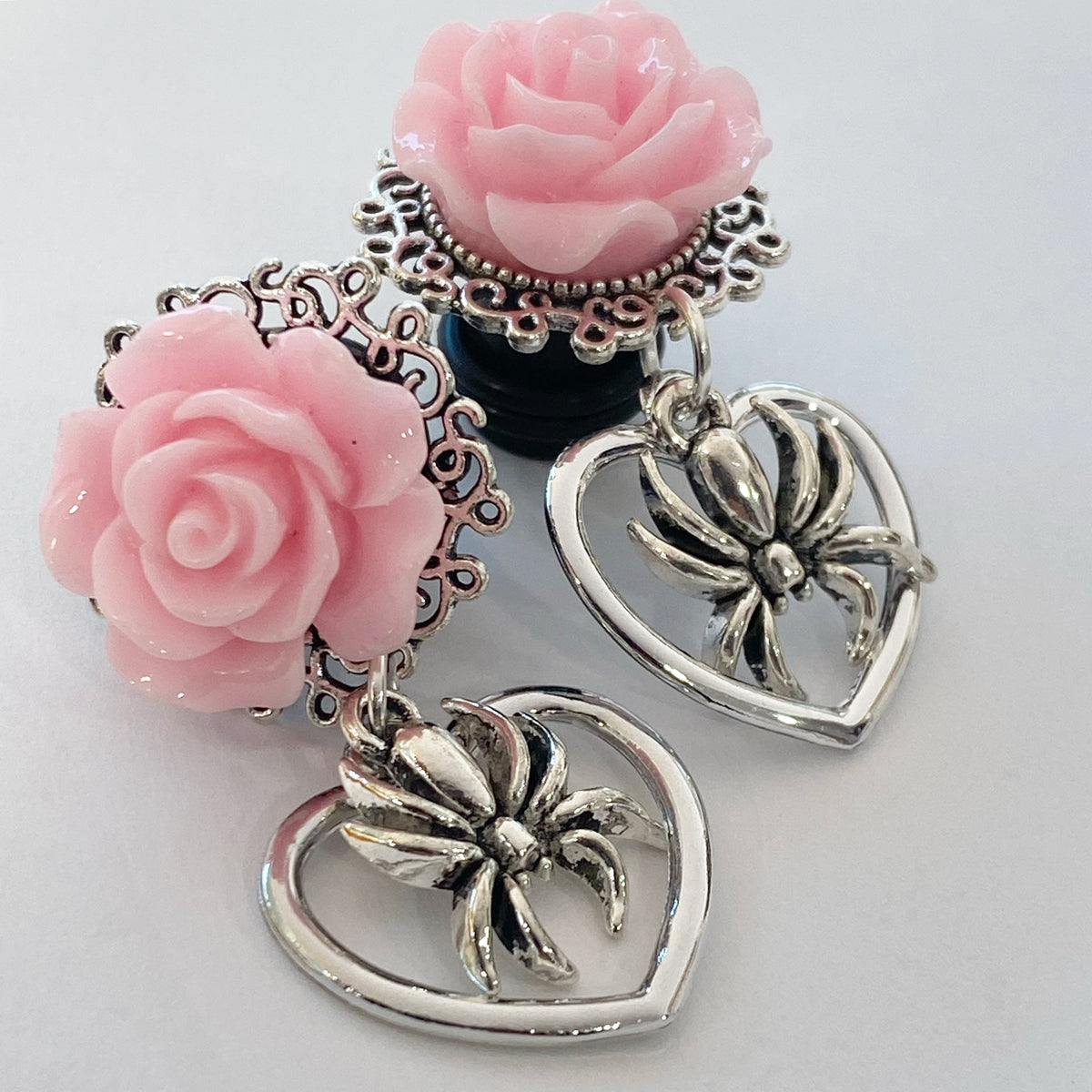 Spider Heart Dangle Plugs