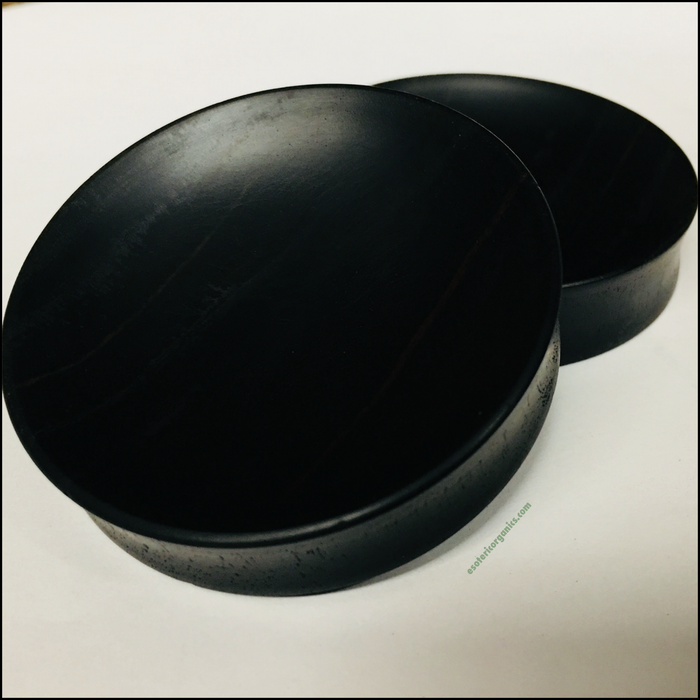 Ebony Concave Solids Plugs