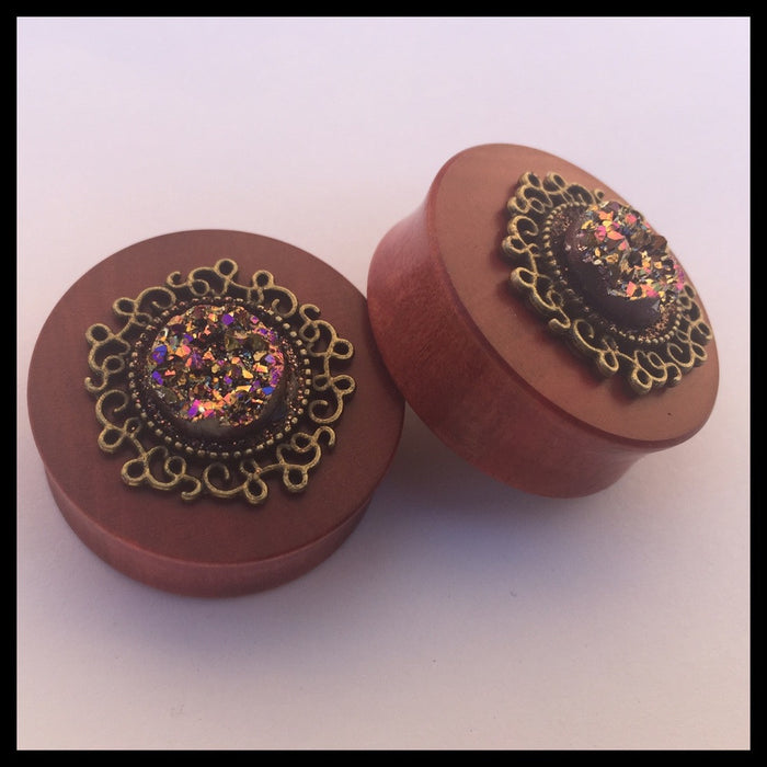 Pink Ivory Twilight Sparkle Round Plugs