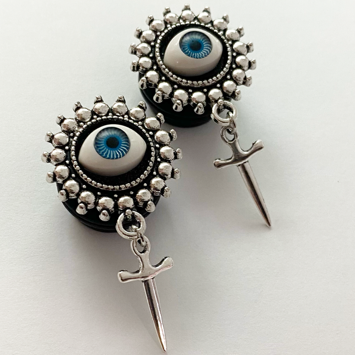 Evil Eye Dangle Plugs