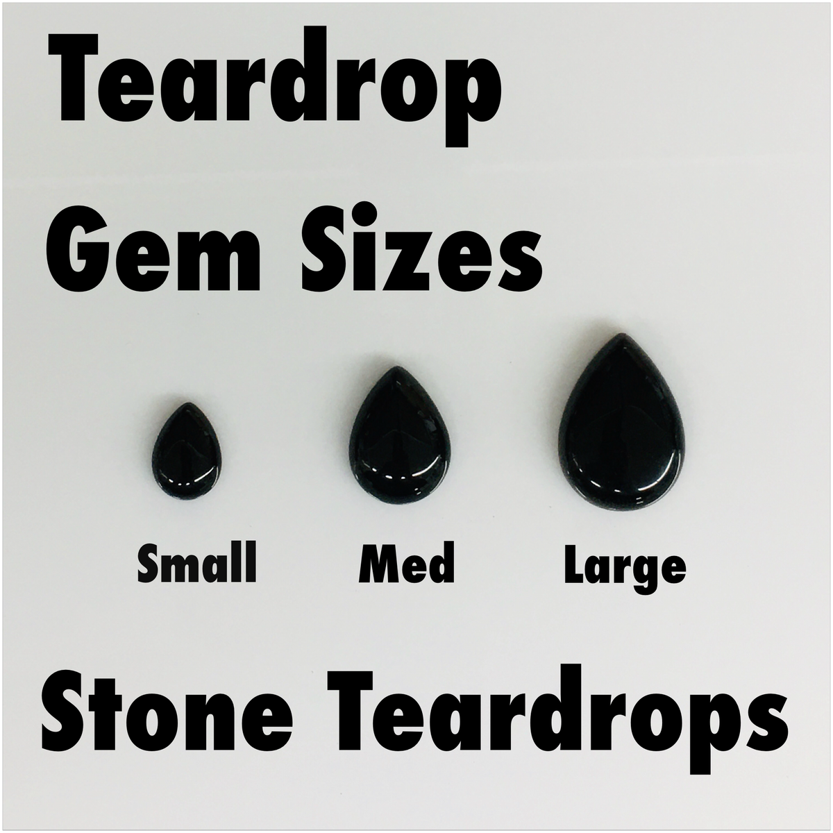 Ebony Stone Medium Onyx Teardrop (LIMITIED EDITION)