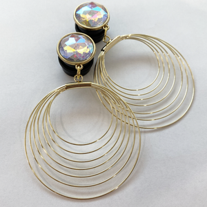 Bling Gold Hoops (More Colors) Dangle Plugs