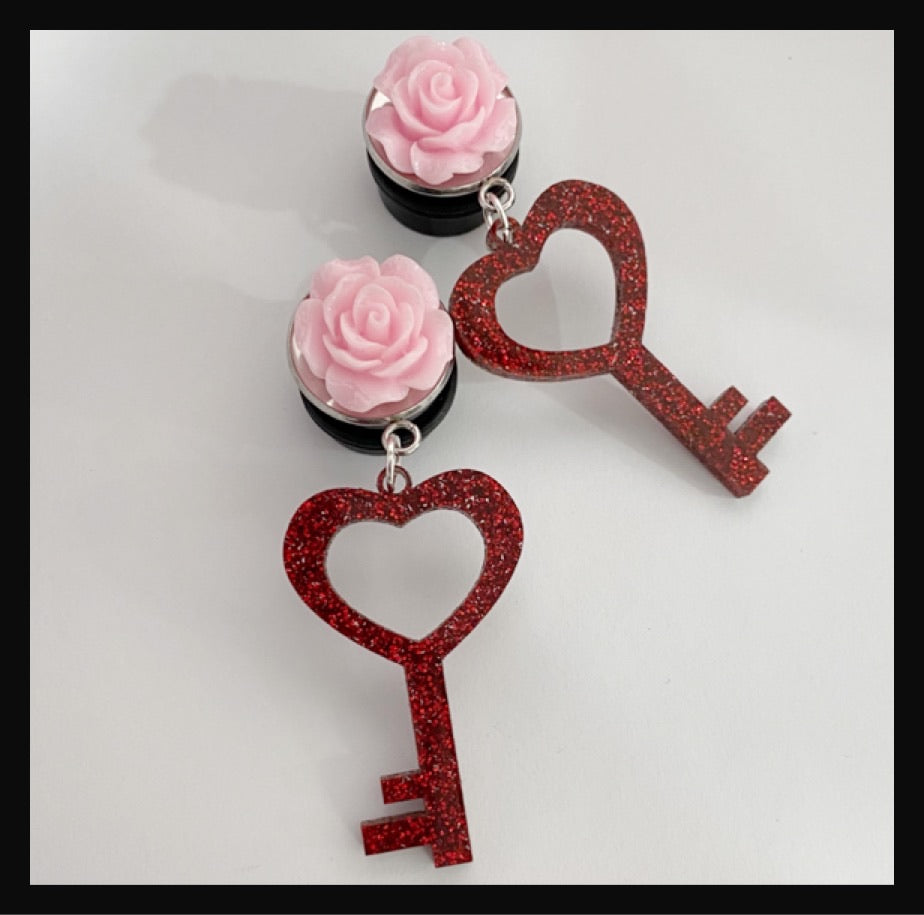 Key To My Heart Dangle Plugs