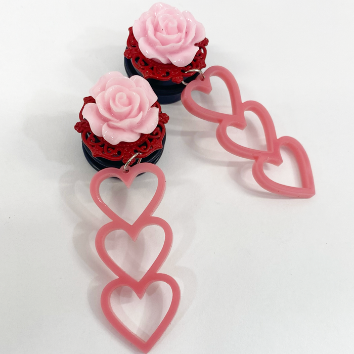 Triple Hearts Dangle Plugs