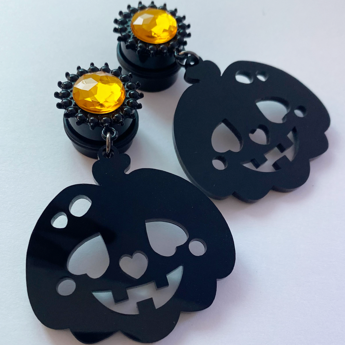 Happy Jack-O'-Lantern Dangle Plugs