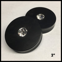 Ebony Small Swarovski Crystal Round Plugs