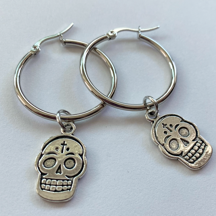 Sugar Skull Hoops