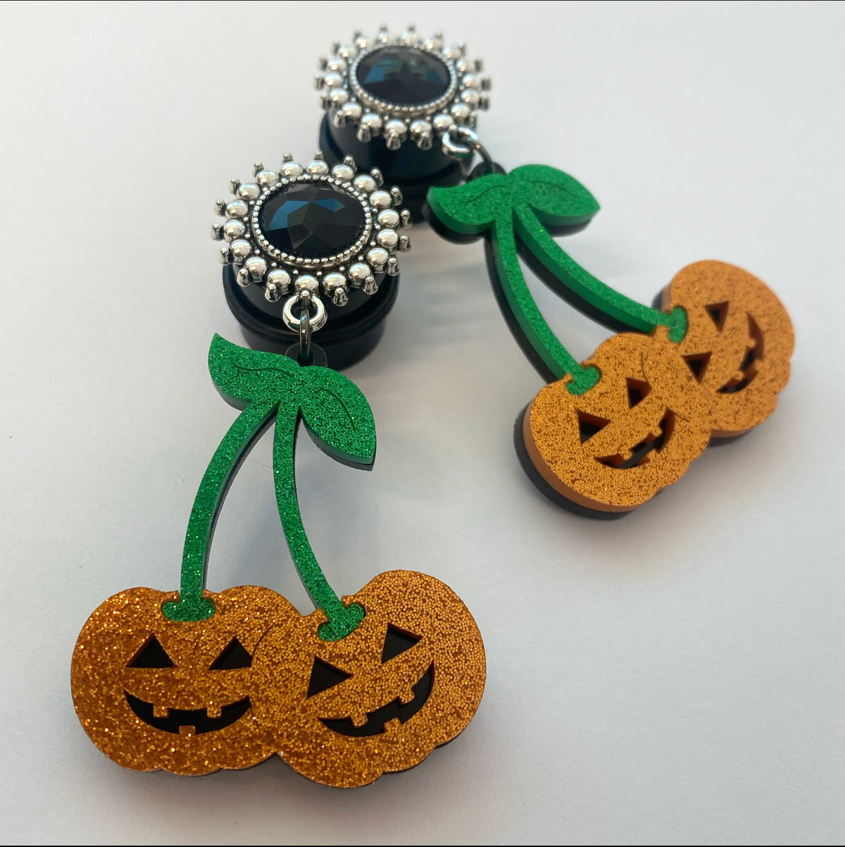 Pumpkin Cherry Dangle Plugs