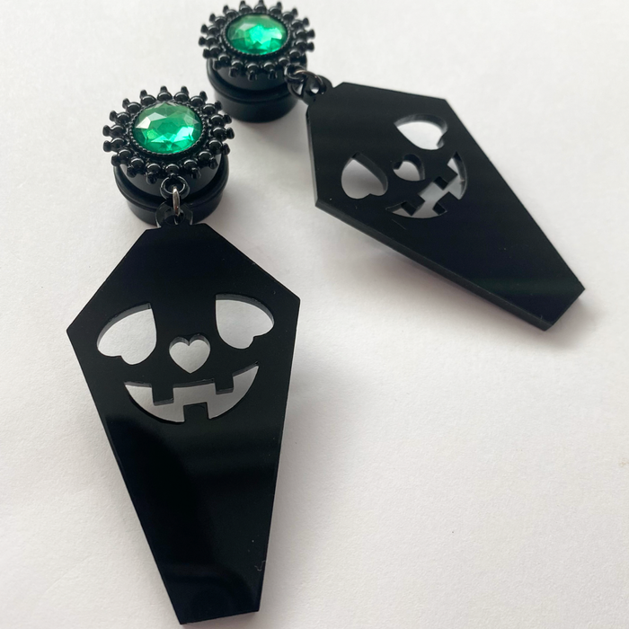 Jack - O - Lantern Coffin Dangle Plugs