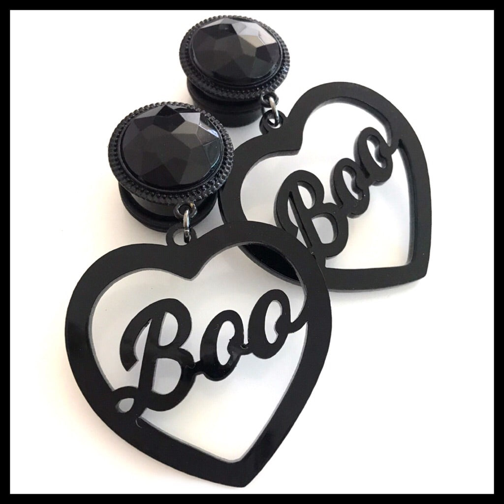 Boo Heart Dangle Plugs