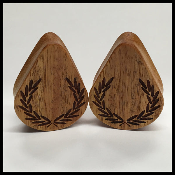 Osage Orange Laurel Teardrop Plugs