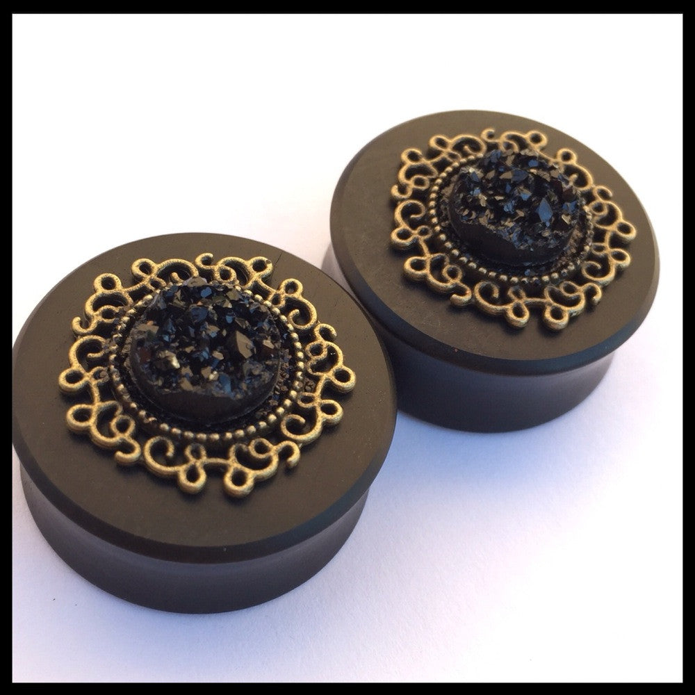 Granadillo Golden Midnight Round Plugs