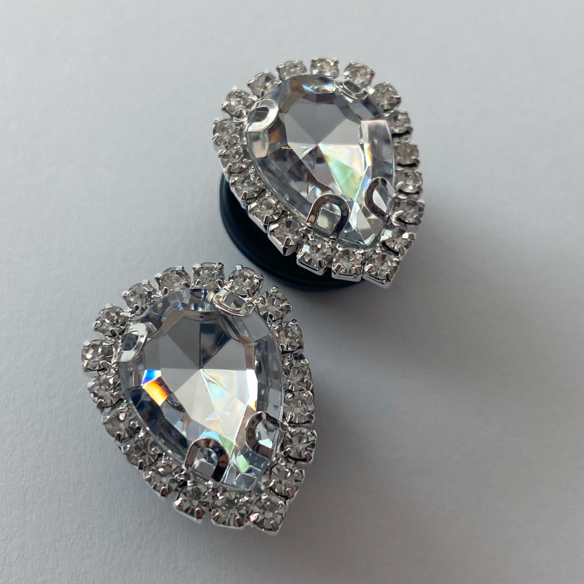 Teardrop Bling Plugs Gauges Jewlery For Stretched Lobes Love