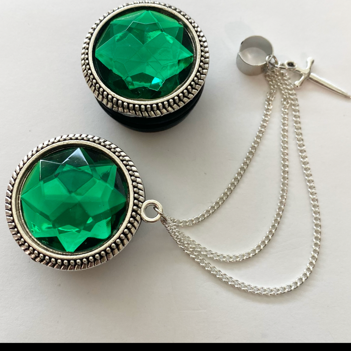 Green With Envy Ear Cuff Chains