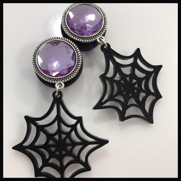 Pastel Spiderweb Dangle Plugs