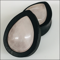 Ebony Stone Large Rose Quartz Teardrop (LIMITIED EDITION)