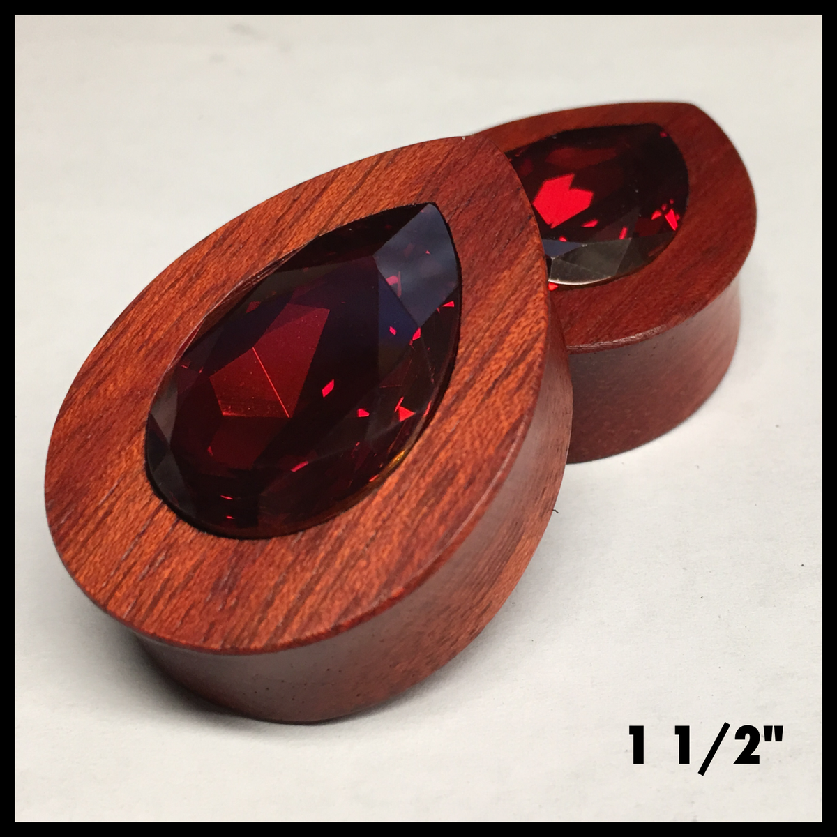 Bloodwood Swarovski Large Ruby Teardrop